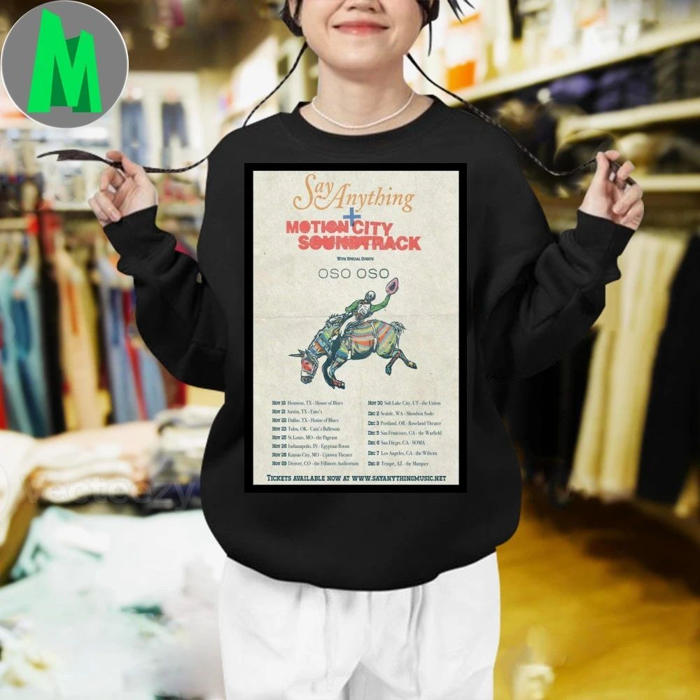 Say Anything and Motion City Soundtrack Fall Tour 2025 Poster Shirt