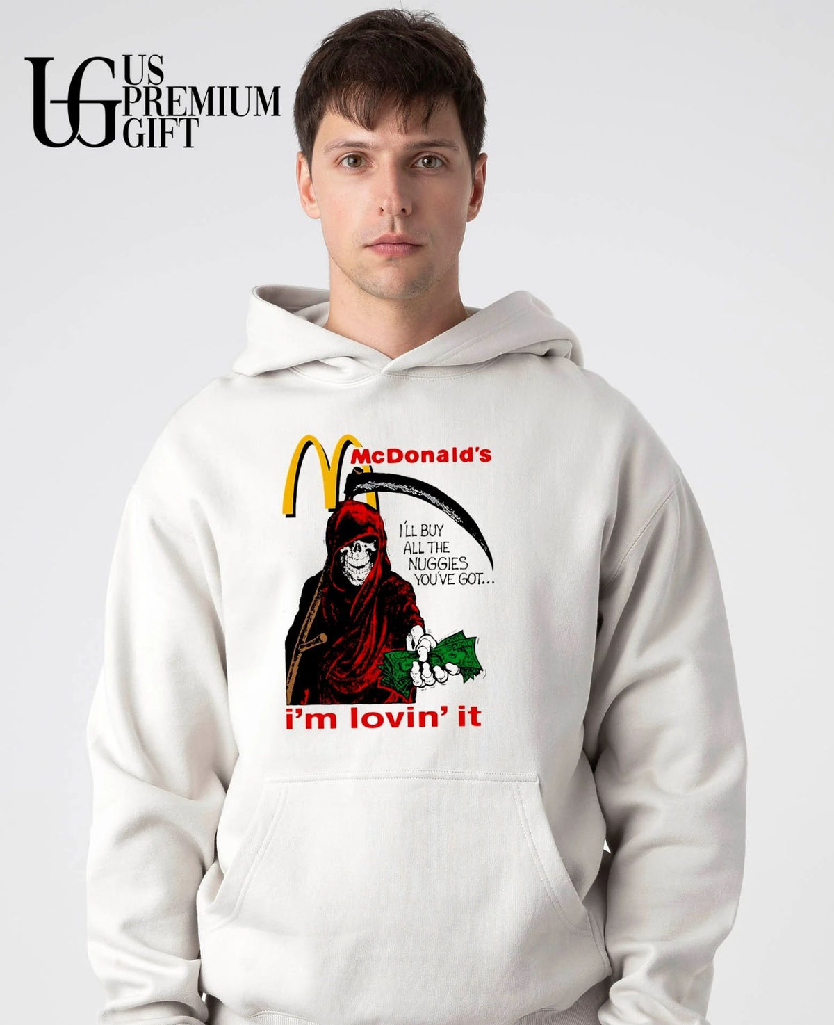 Mc Donald’s Grim Reaper i’m lovin’ it I’ll buy all the nuggies you’re got shirt