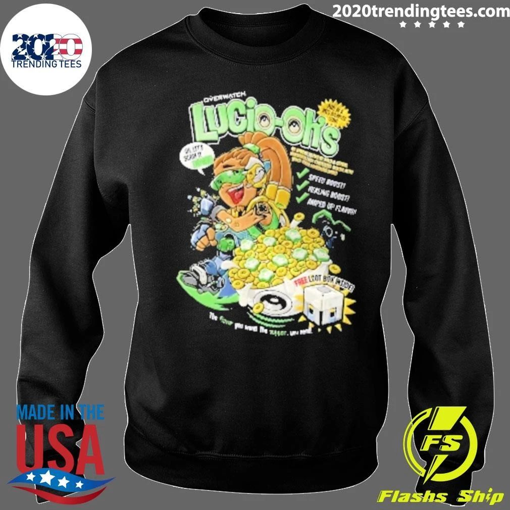 Overwatch Lucio Ohs Oh Let’s Scarf It Down The Support You Need Cartoon Cereal Bowl Loot Box Shirt