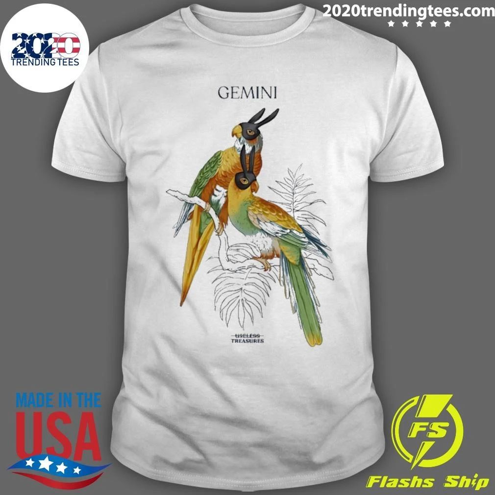 Gemini Useless Treasures Zodiac Parrots Shirt