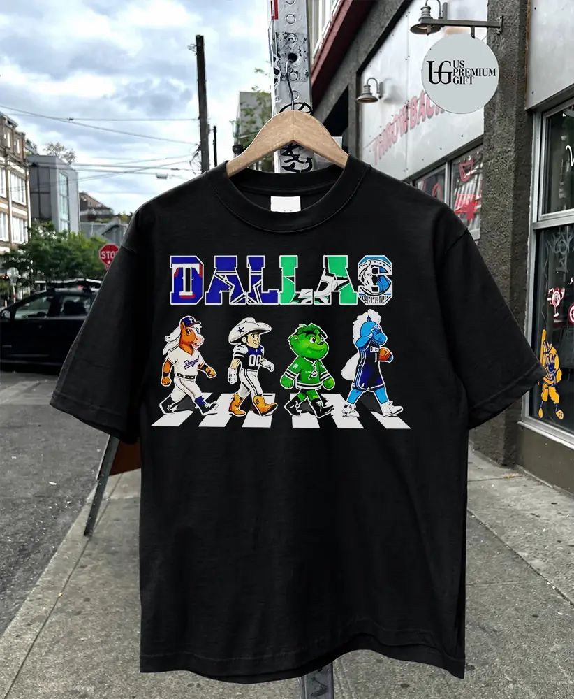 Dallas Rangers Cowboys Stars and Mavericks mascot abbey road shirt