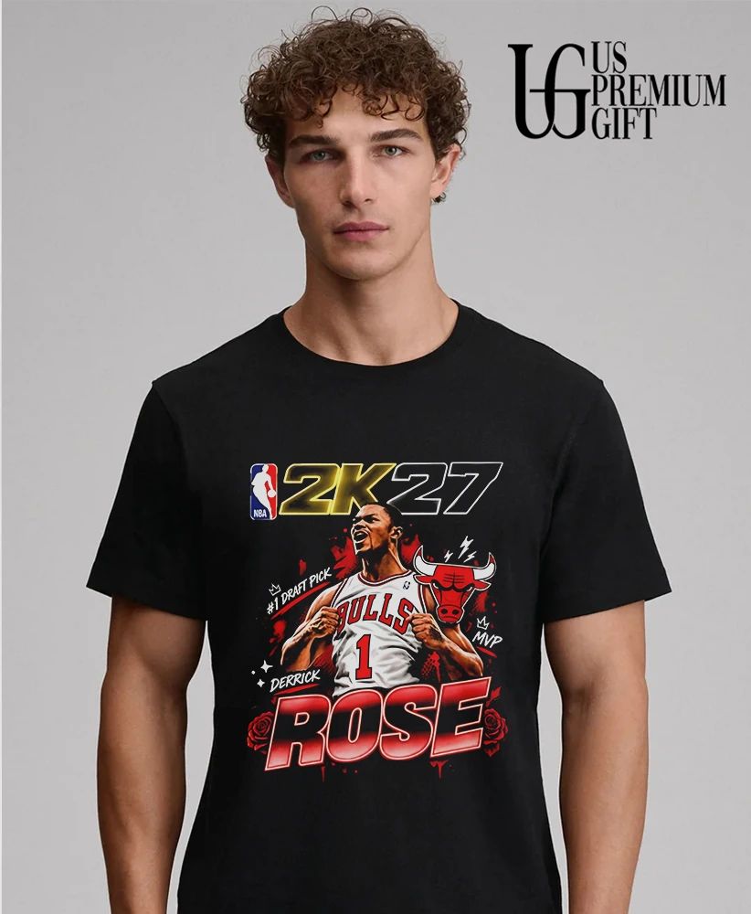 2K27 MVP Derrick Rose #1 Draft Pick graphic shirt