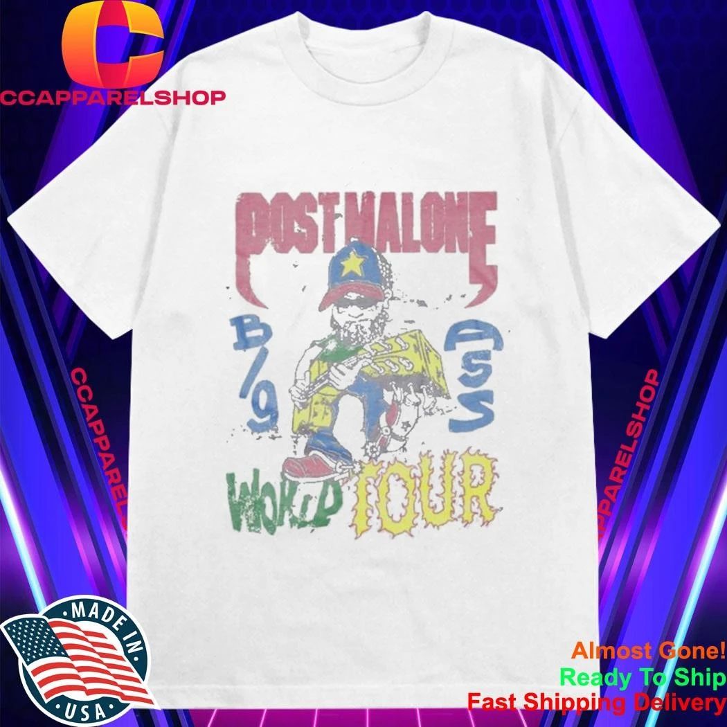 Post Malone Big Ass World Tour Illustrated Shirt