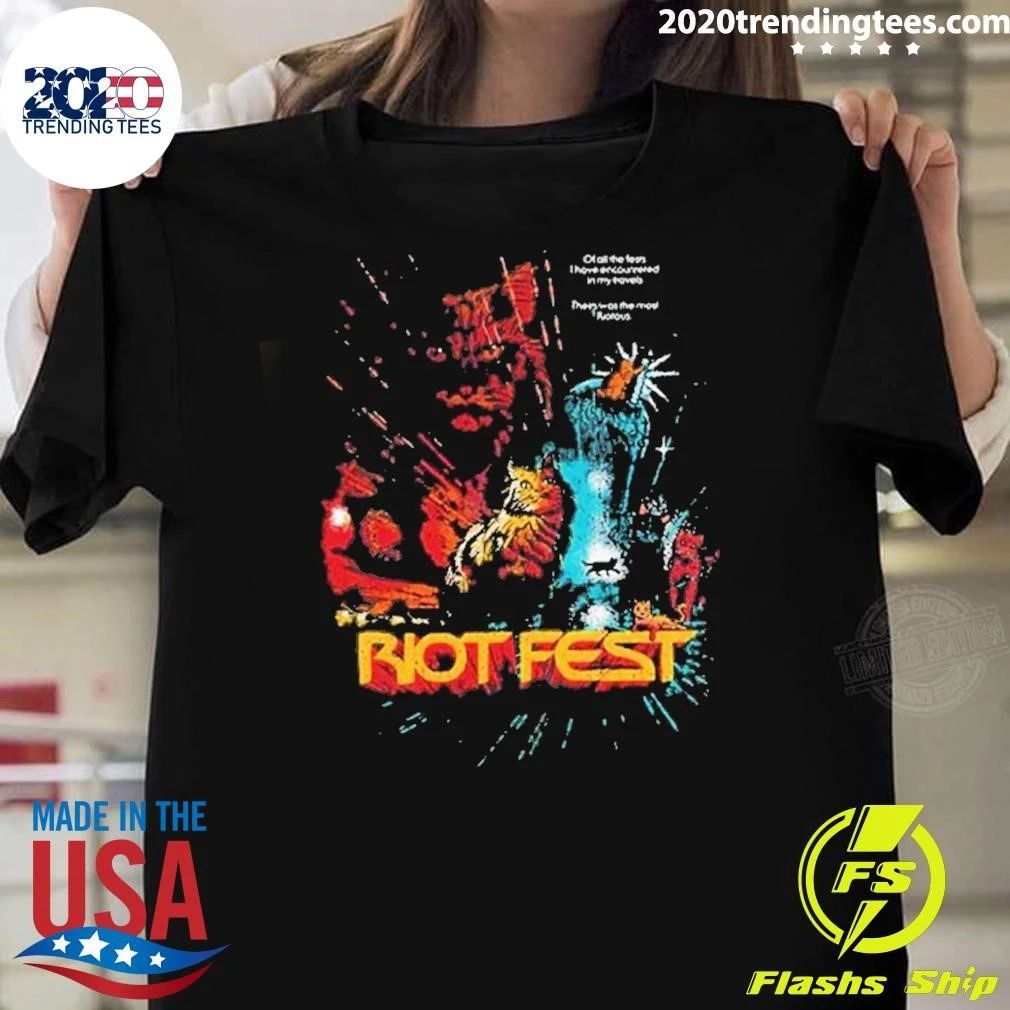 Riot Fest 2026 Merch In Chicago IL On September 18-20 2026 Wrath Of Cats Lineup Shirt