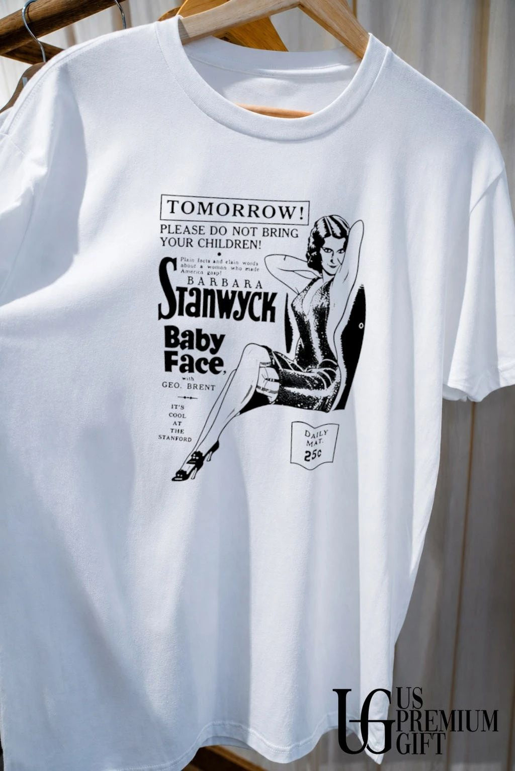 Barbara Stanwyck in Baby Face Movie Poster shirt