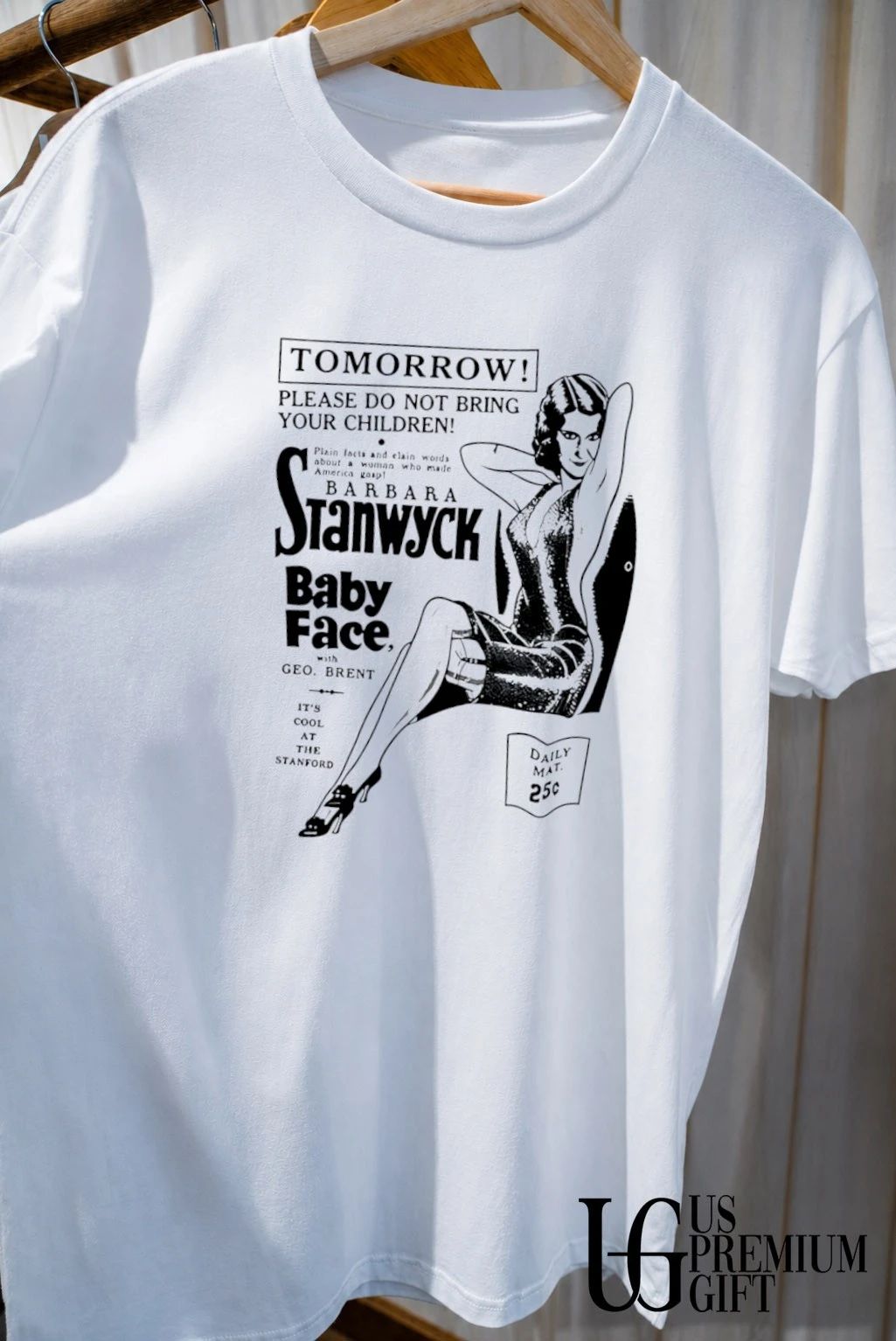 Barbara Stanwyck in Baby Face Movie Poster shirt