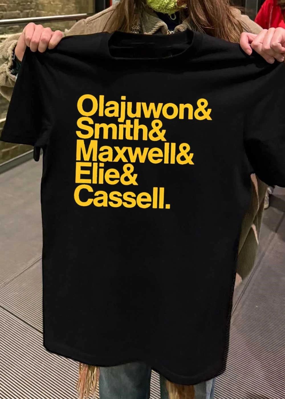 Houston Rockets Basketball Legends Olajuwon Smith Maxwell Elie Cassell Shirt