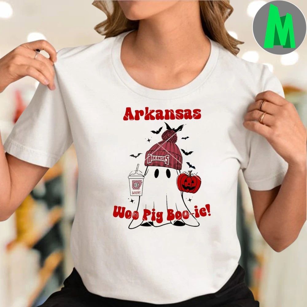 Arkansas Razorbacks Ghost Woo Pig Boo Ie Shirt