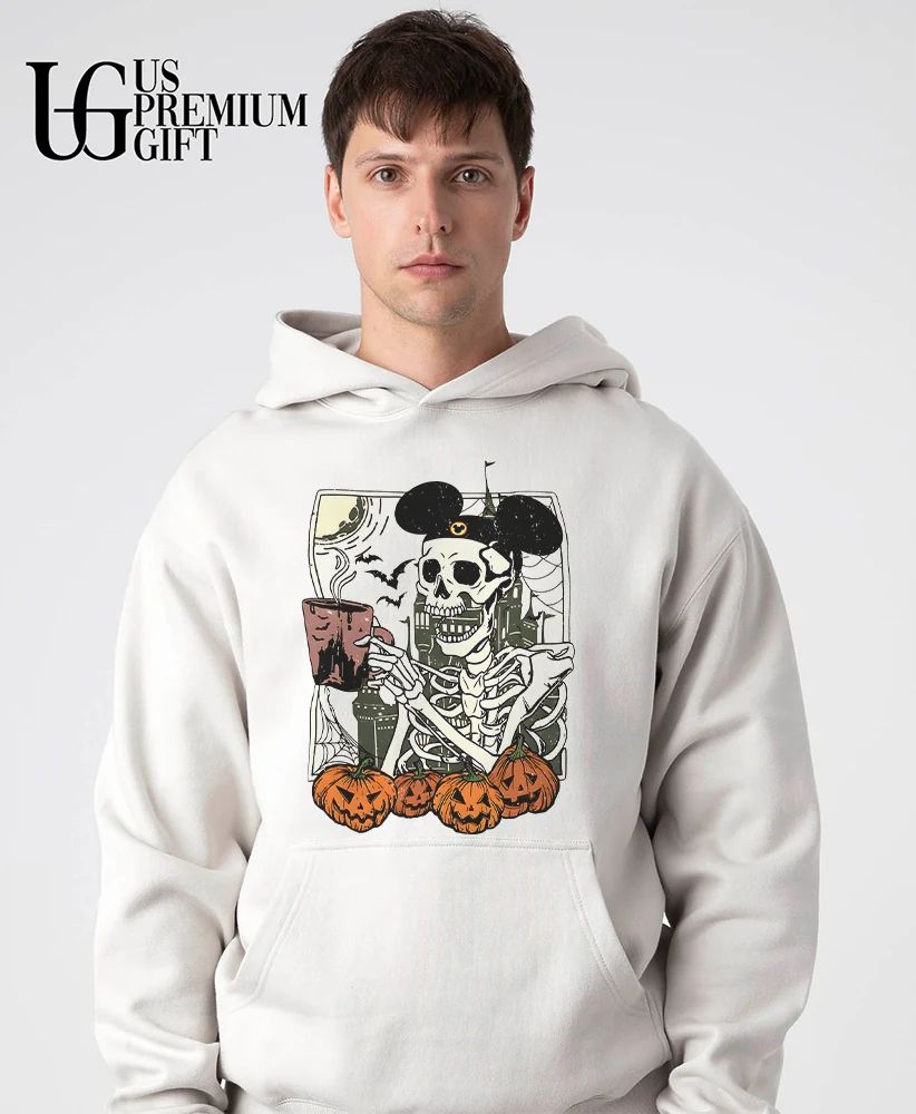 Spooky Skeleton Coffee and Pumpkins Halloween 2026 shirt