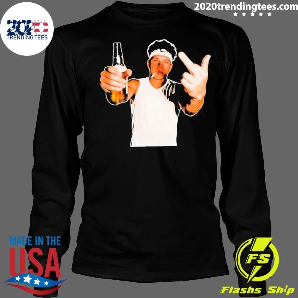 Ben Shelton Middle Finger Smoking And Beer Shirt