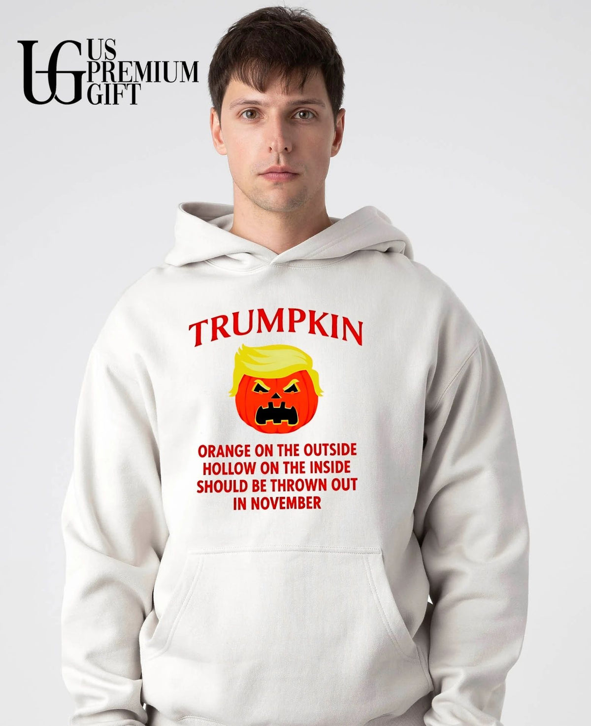 Trumpkin orange on the outside hollow on the inside Halloween shirt