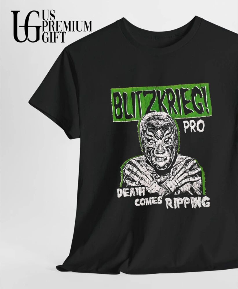 Blitzkrieg Pro Wrestler Lucha Mask Blitzkrieg Pro Death Comes Ripping shirt