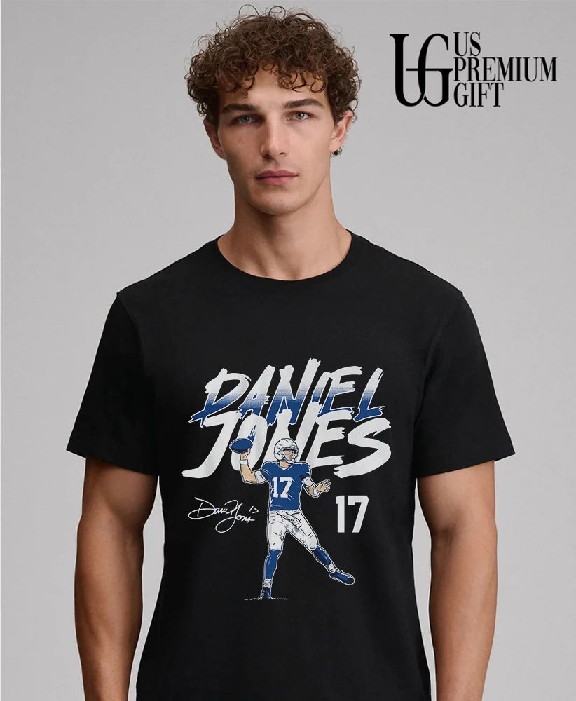 Daniel Jones No 17 Indianapolis Colts football signature shirt