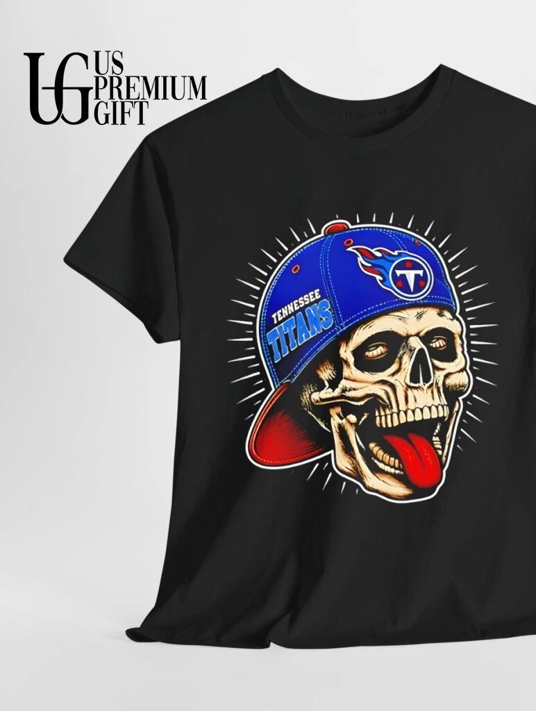 Skull Tennessee Titans tongue out hat shirt