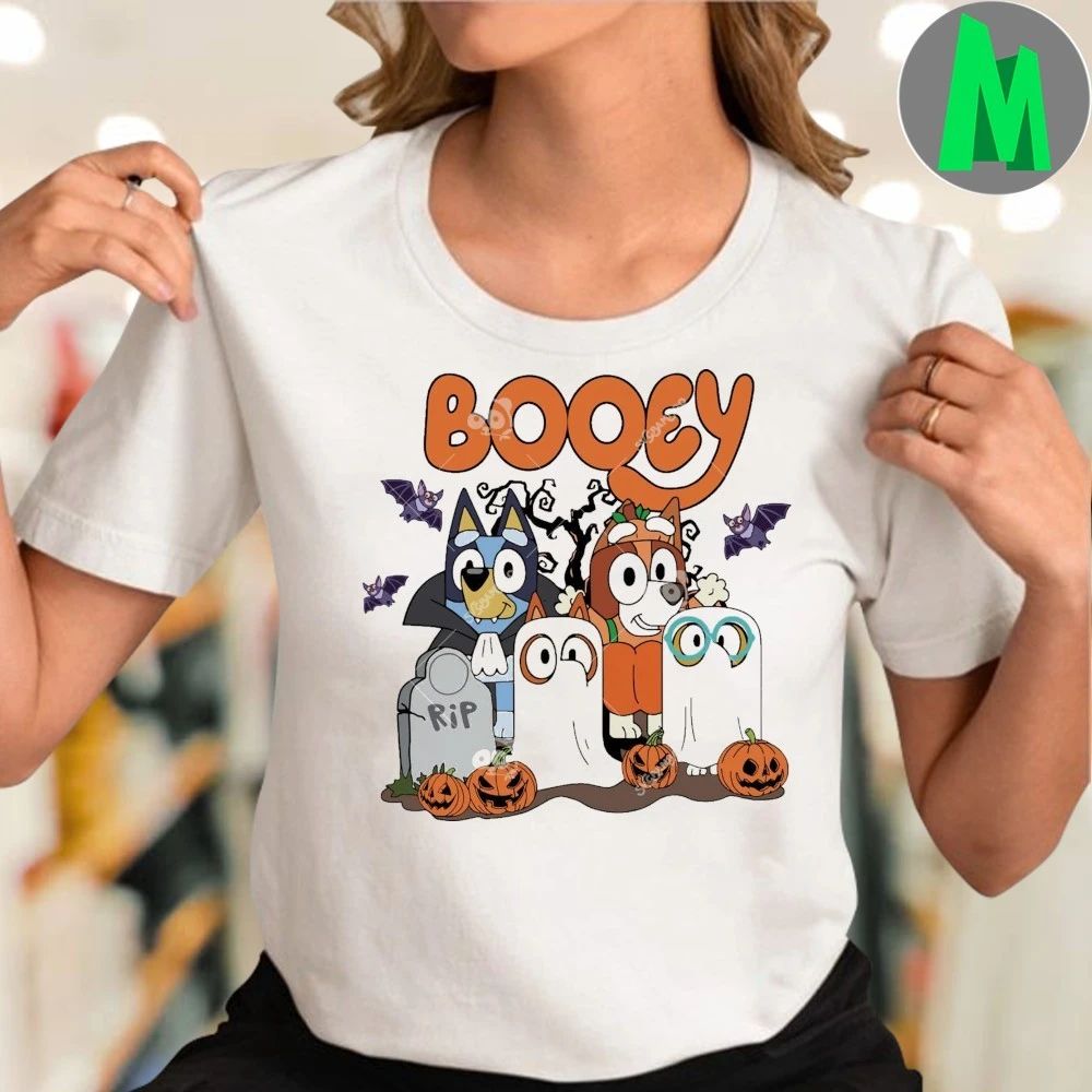 Bluey Family Halloween Booey Cartoon Shirt