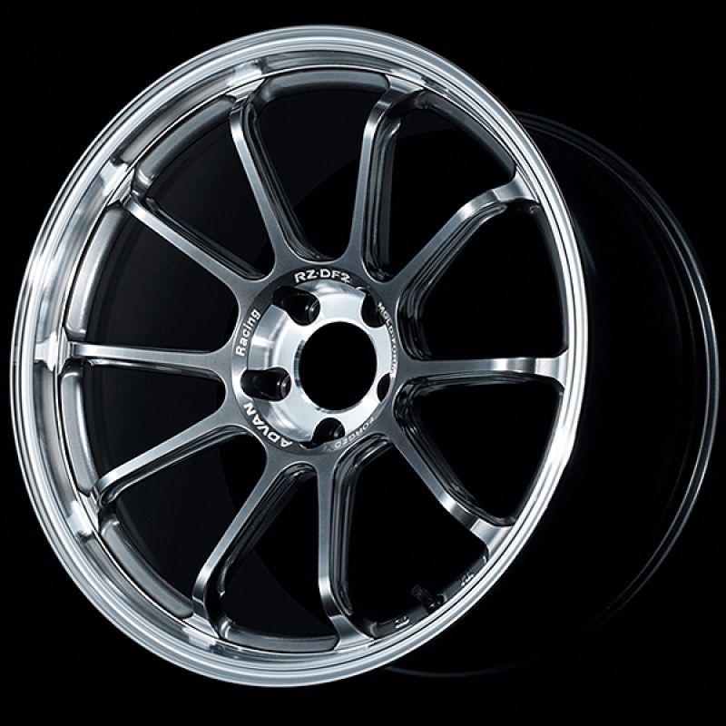 Advan RZ-DF2 20×9.0 / +38 Offset / 5×120 / 73mm Bore / Diamond Cut and Hyper Platinum Black