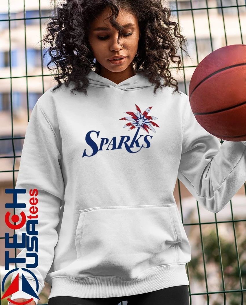 Stars stripes and Los Angeles Sparks Palm Tree flag shirt