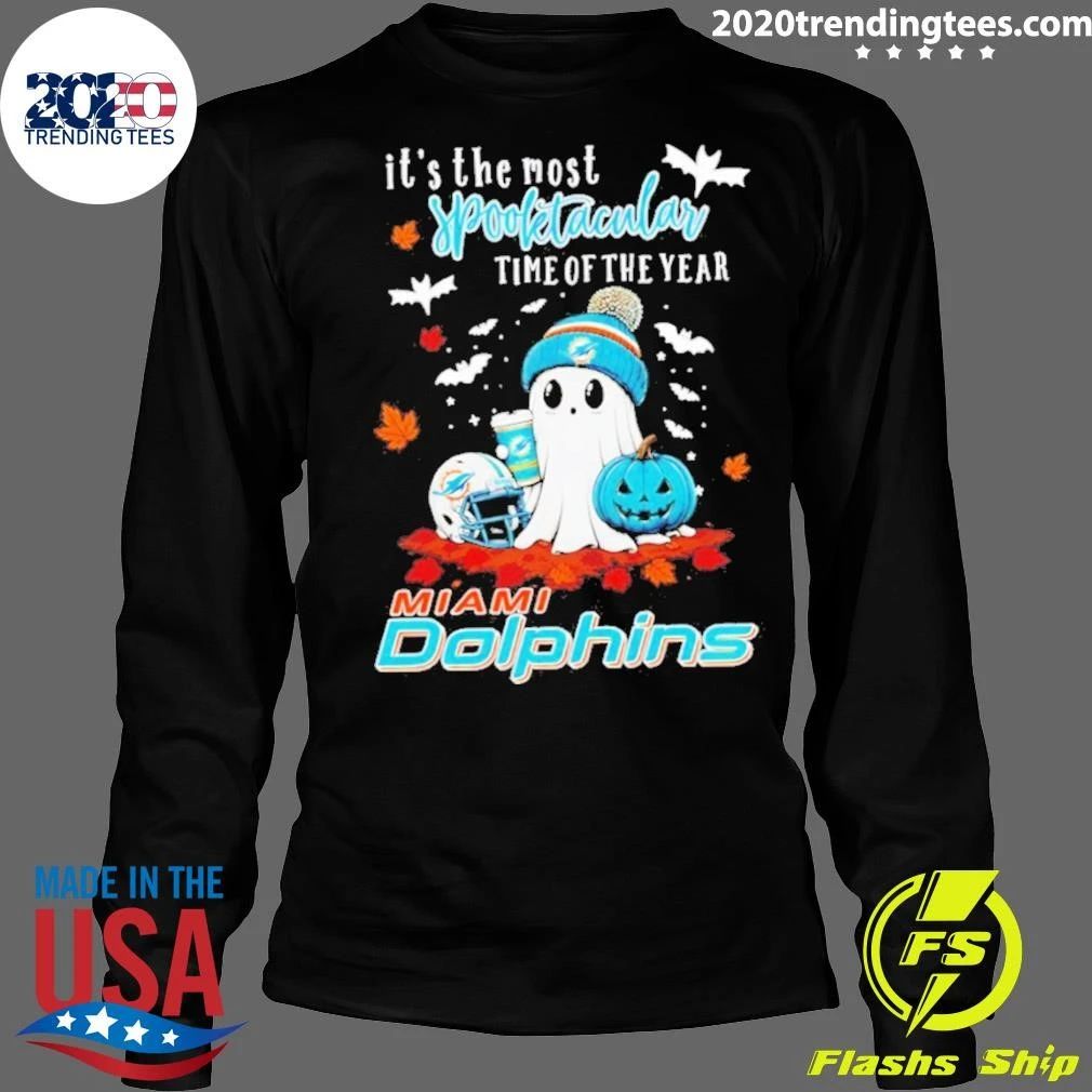 Ghost Halloween 2026 Miami Dolphins It’s The Most Spooktacular Time Of The Year Shirt