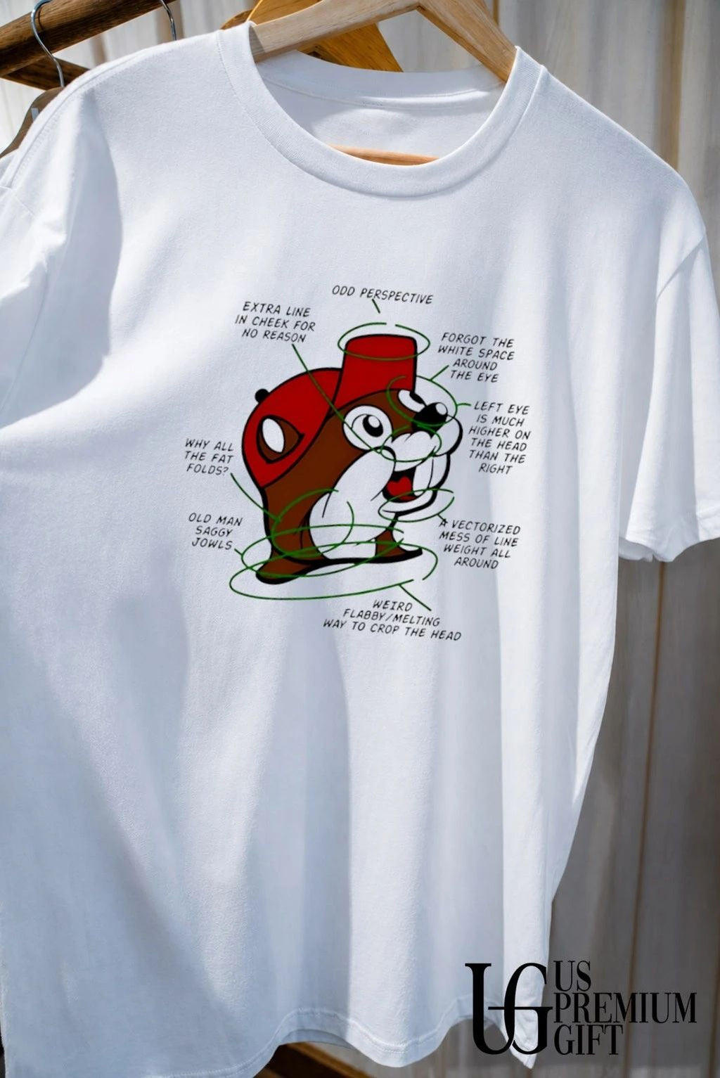 Buc-Ee’s Odd Perspective Vectorized Mess Critique shirt