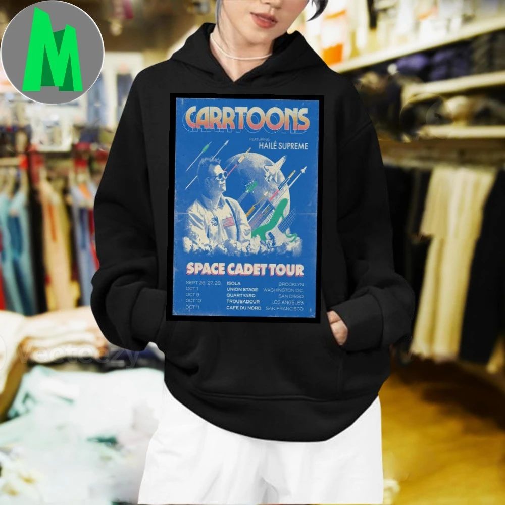 CARRTOONS September + October Space Cadet 2025 Tour Poster Shirt