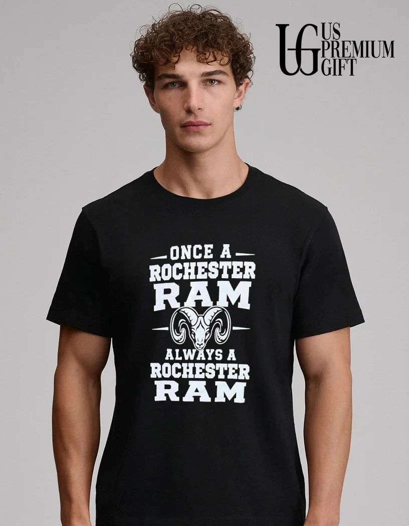 Once a Rochester Ram Always a Rochester Ram logo shirt