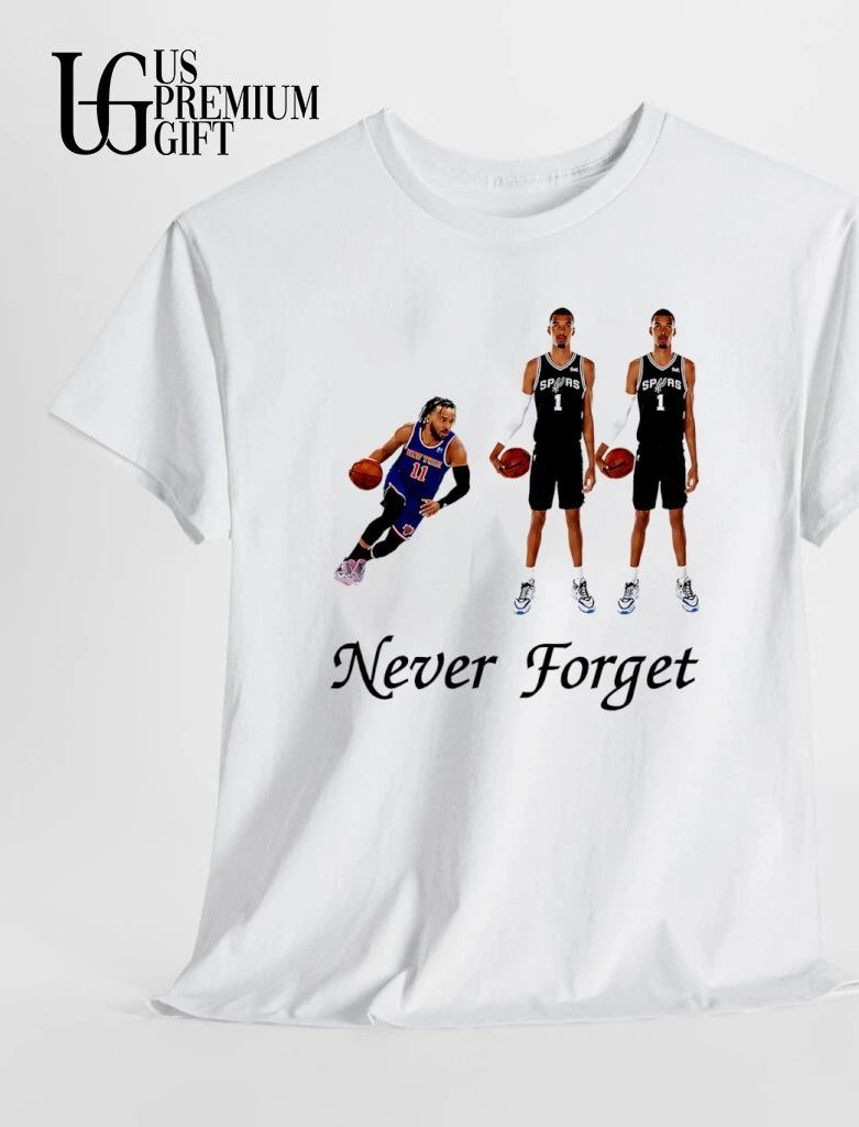 Jalen Brunson and Victor Wembanyama Never Forget NBA shirt