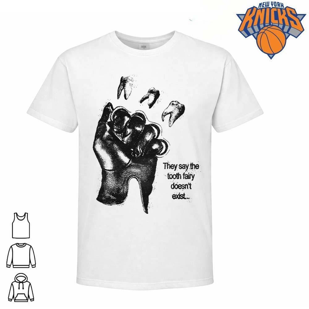 They Say The Tooth Fairy Doesnt Exist Brass Knuckles Punch Distressed Shirt
