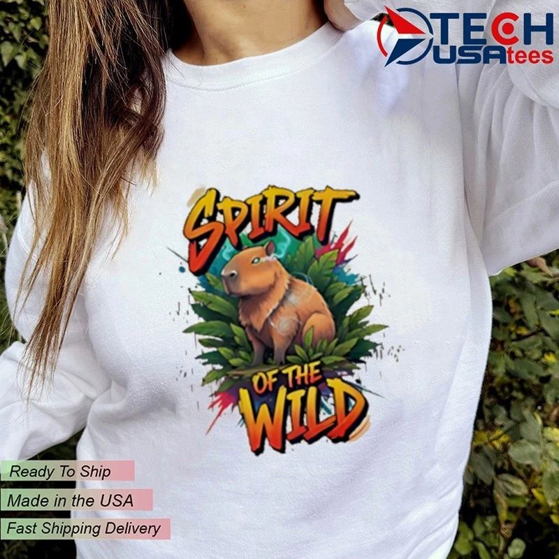 Vibrant Capybara spirit of the wild shirt