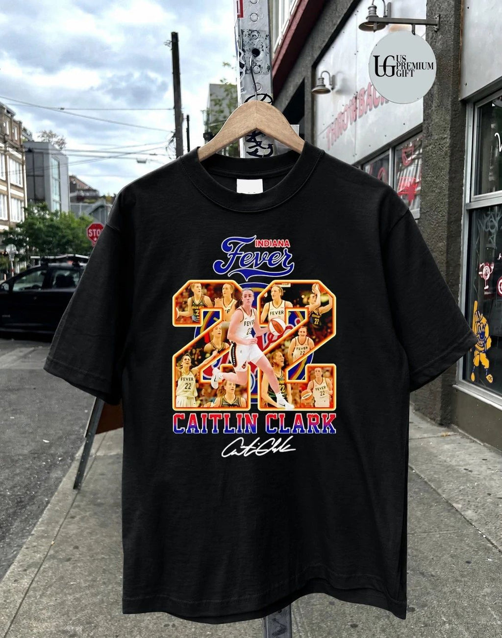 Caitlin Clark #22 Indiana Fever WNBA Number Collage signature shirt
