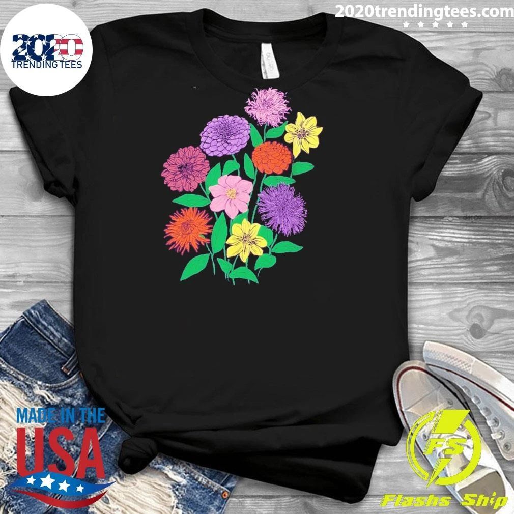 Jane Colby Floral Flower Artwork Vintage Shirt