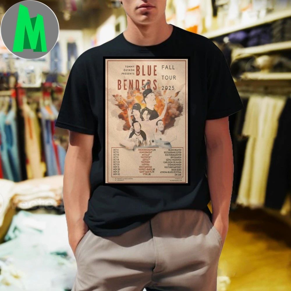 Poster Blue Benders Fall Tour 2025 New Shirt