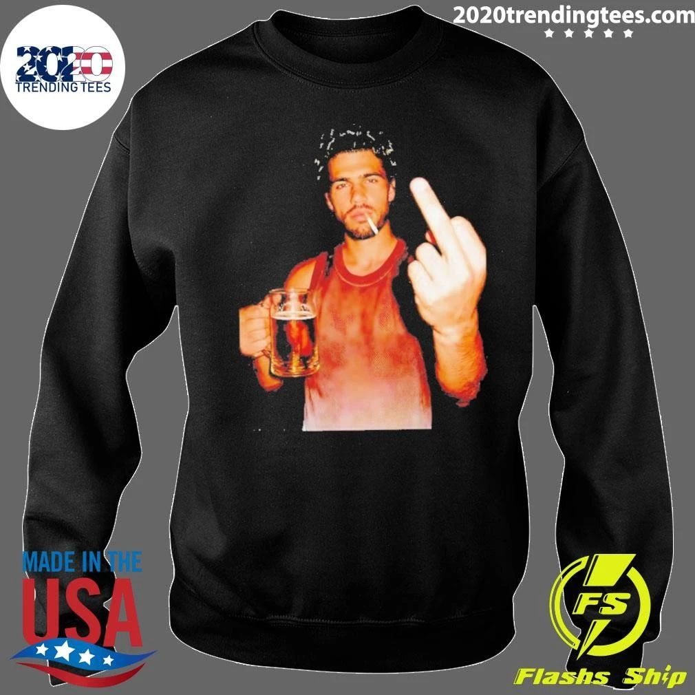 Carlitos Tennis Player Middle Finger Smoking And Beer Shirt