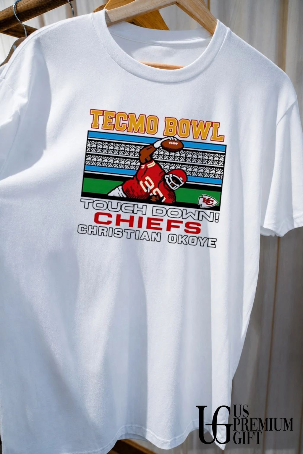 Christian Okoye Kansas City Chiefs Tecmo Bowl Touchdown shirt