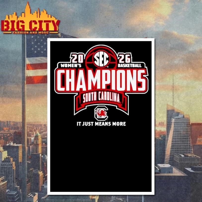 South Carolina Gamecocks 2026 SEC Women’s Basketball Regular Season Champions Locker Room Shirt