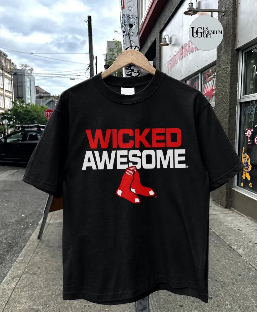 Wicked Awesome Boston Red Sox baseball logo shirt