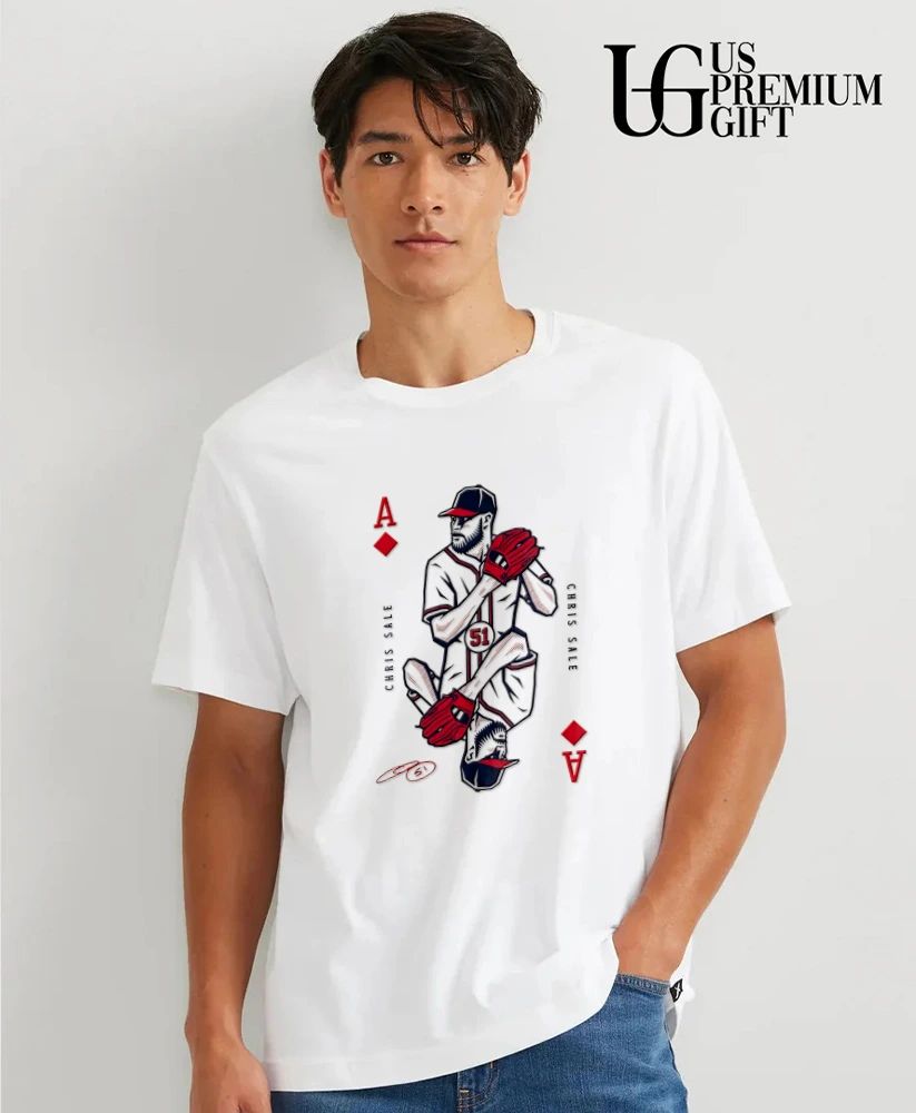 Chris Sale Atlanta Braves baseball Ace playing card signature shirt