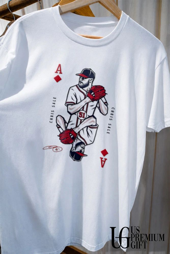 Chris Sale Atlanta Braves baseball Ace playing card signature shirt