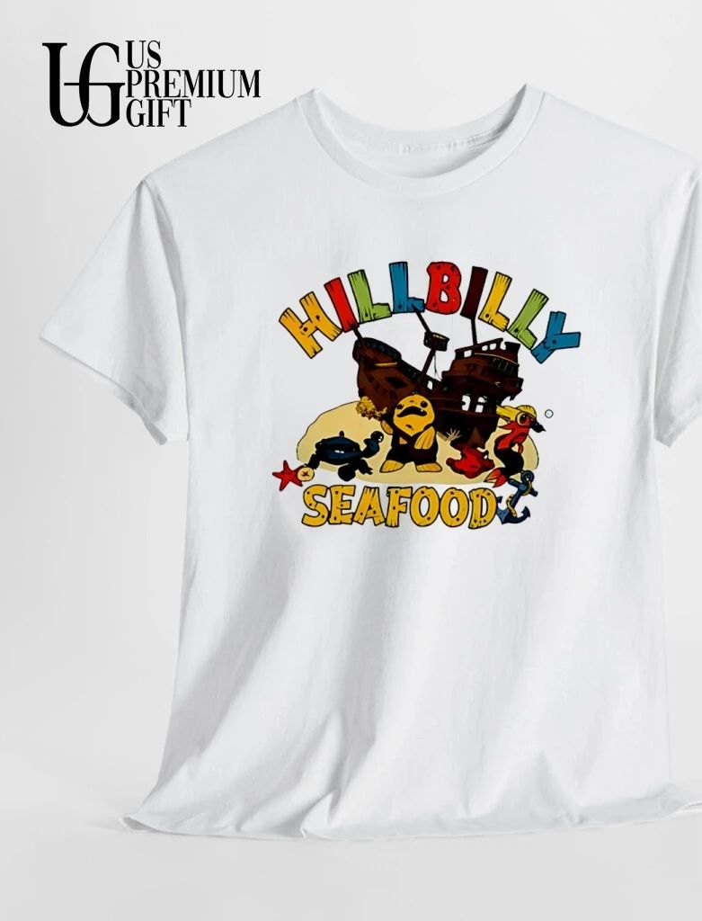 Hillbilly Seafood Ocean Life fish cartoon shirt