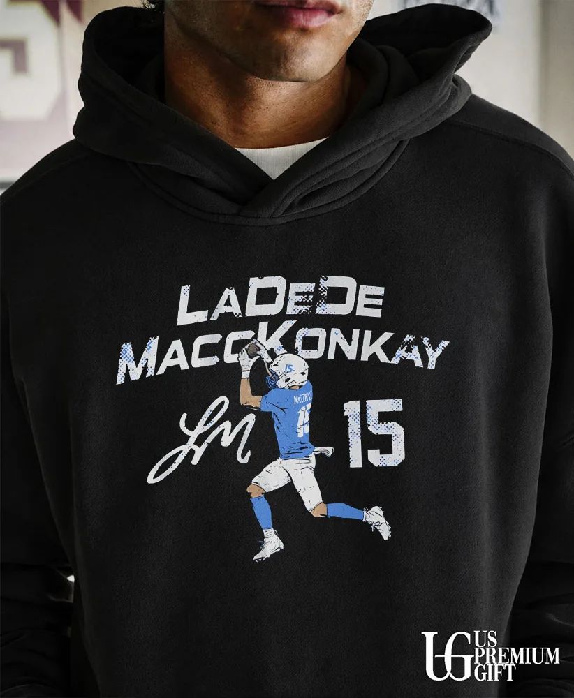 Ladd McConkey LaDeDe MaccKonkay No 15 Los Angeles Chargers football signature shirt