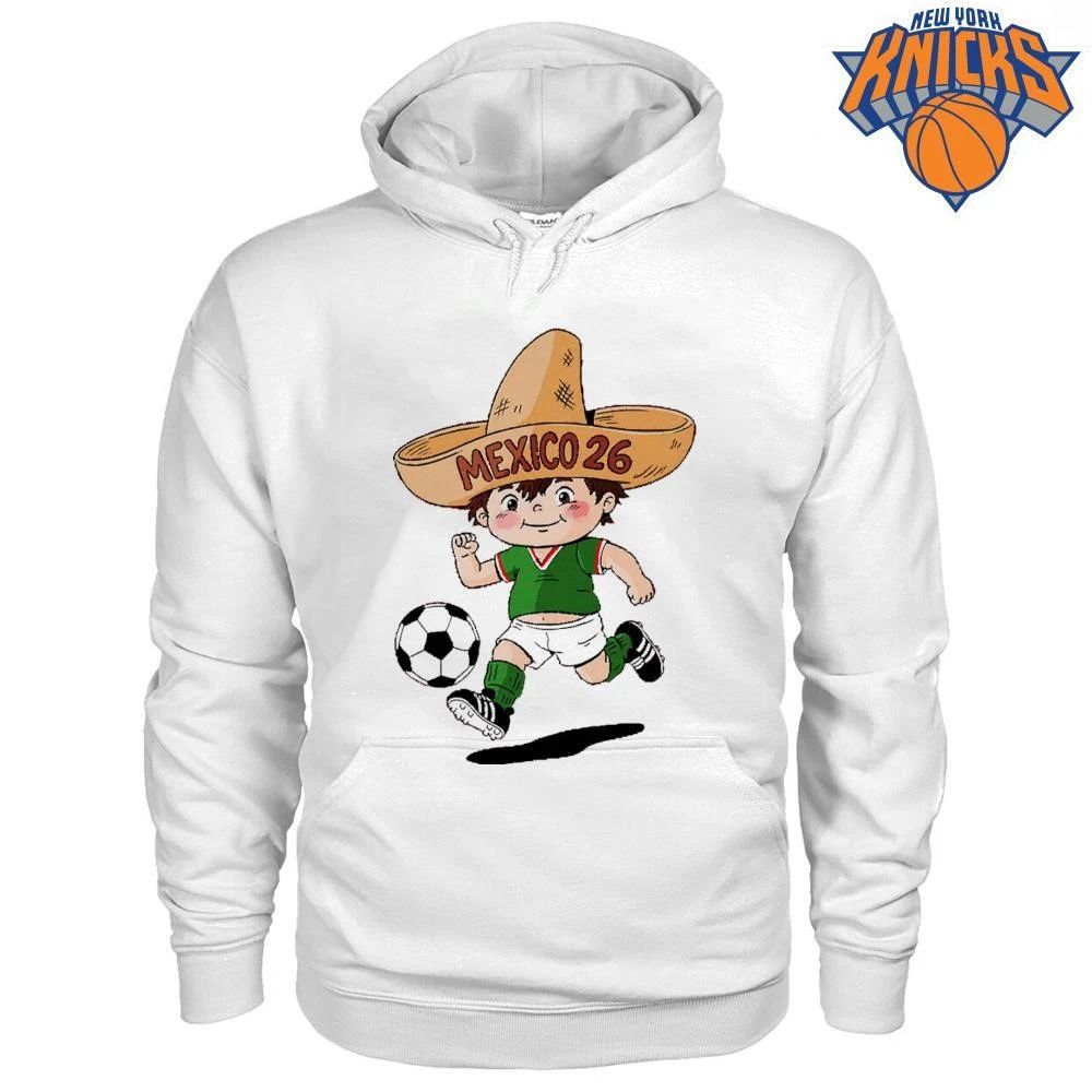 Mexico 26 World Cup Cute Mascot Sombrero Soccer Kid Shirt
