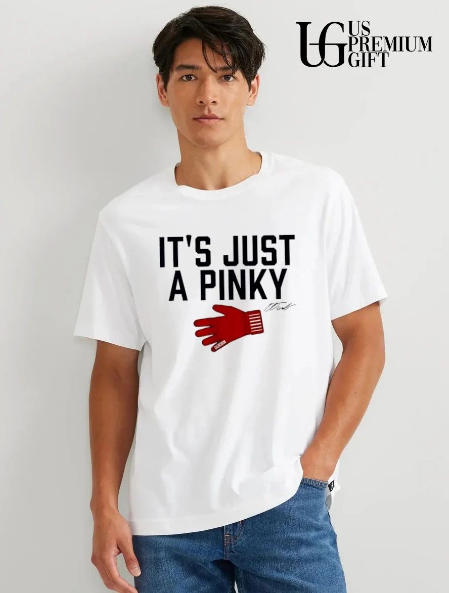 It’s just a pinky Caleb Durbin Boston Red Sox foam finger signature shirt