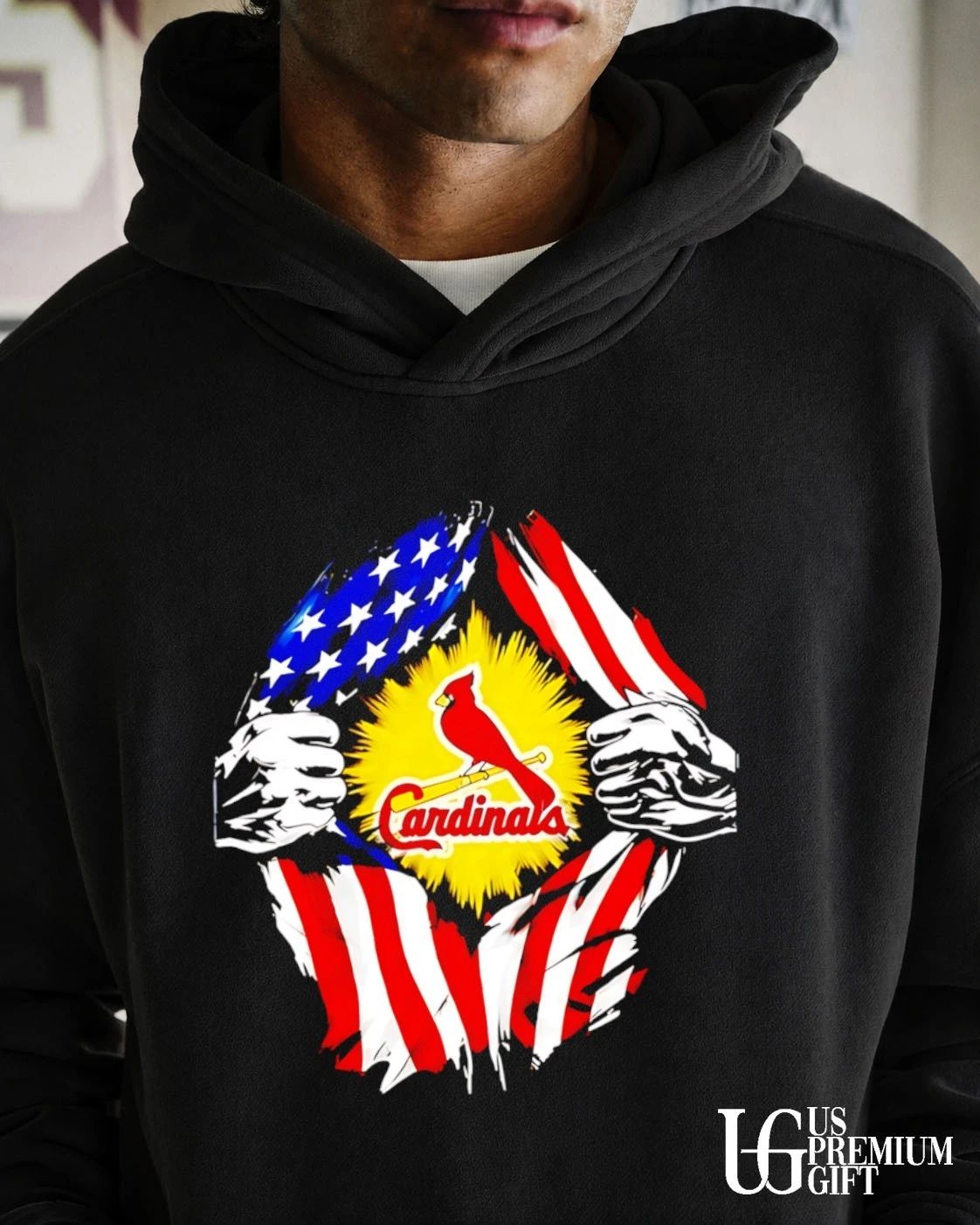 St Louis Cardinals inside me American flag logo shirt