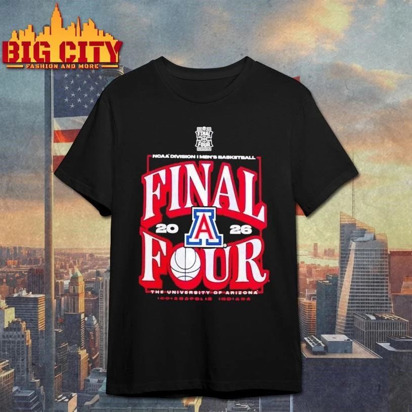 Arizona Wildcats 2026 NCAA Division I Men’s Basketball Final Four College Shirt