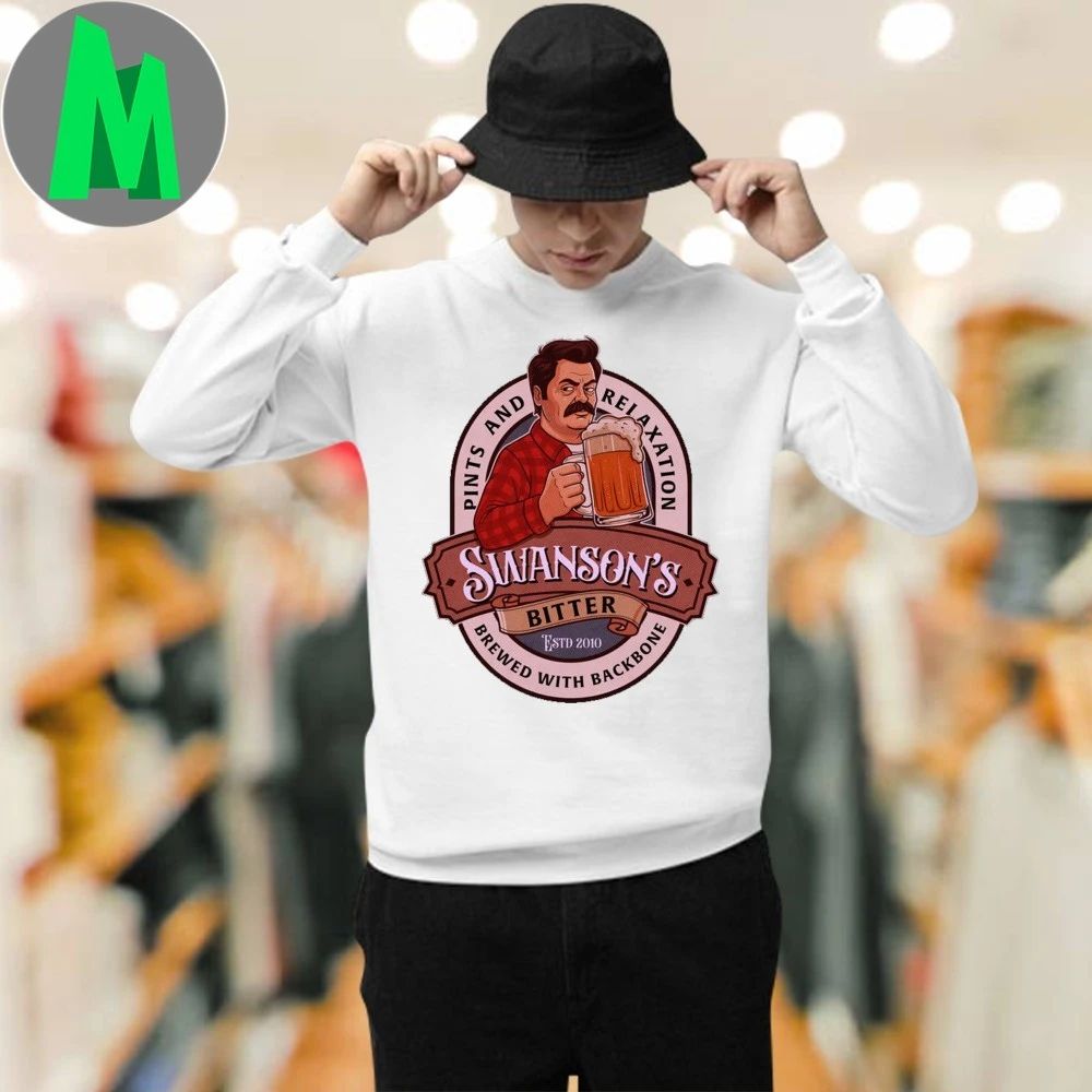 Swanson Bitter Ale Pints And Relaxation Brewed With Backbone Shirt