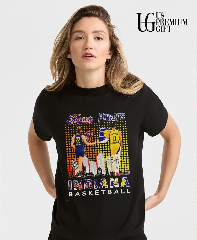 Caitlin Clark and Tyrese Haliburton Indiana basketball 2026 signature shirt