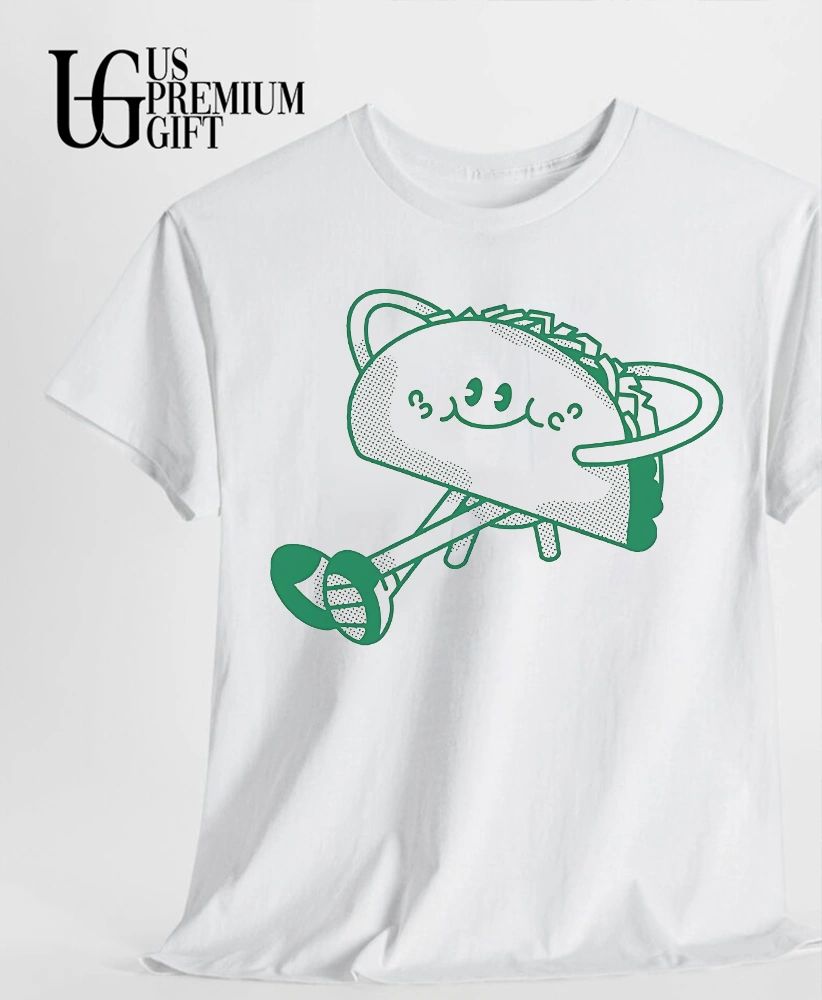 Green Taco cute walking mascot shirt
