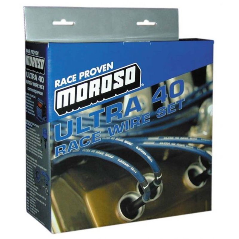Moroso 73695 Ignition Wire Set, Ultra 40, Unsleeved, Ford 302, Red