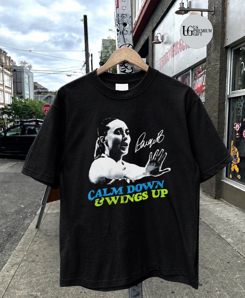Paige Bueckers Calm Down and Wings Up Dallas Wings WNBA signature shirt