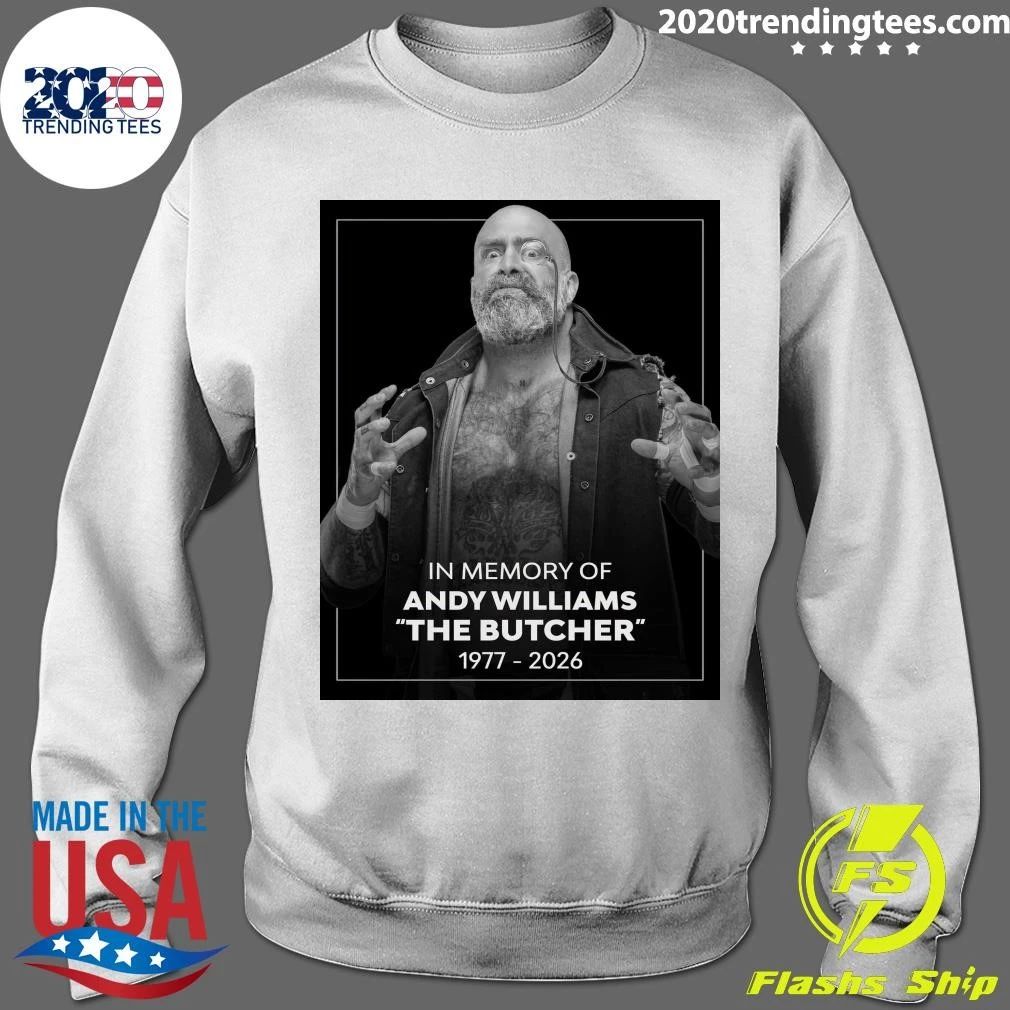 AEW pays tribute to The Butcher Andy Williams 1977-2026 RIP Shirt