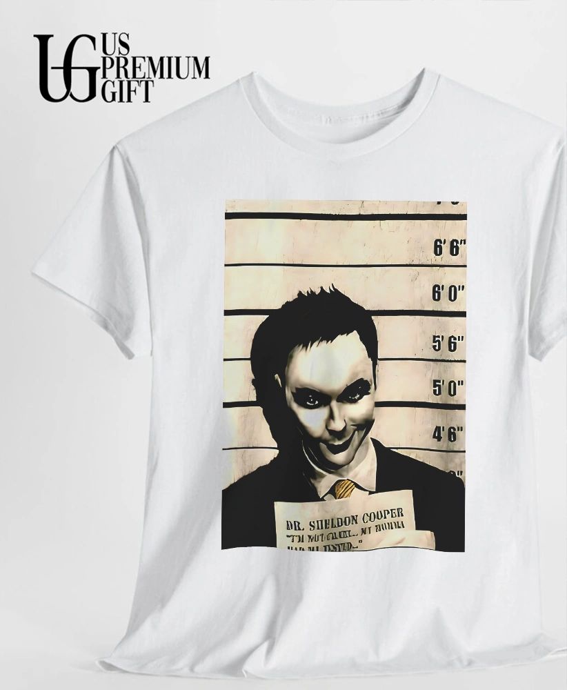 Sheldon Cooper Joker Mugshot shirt